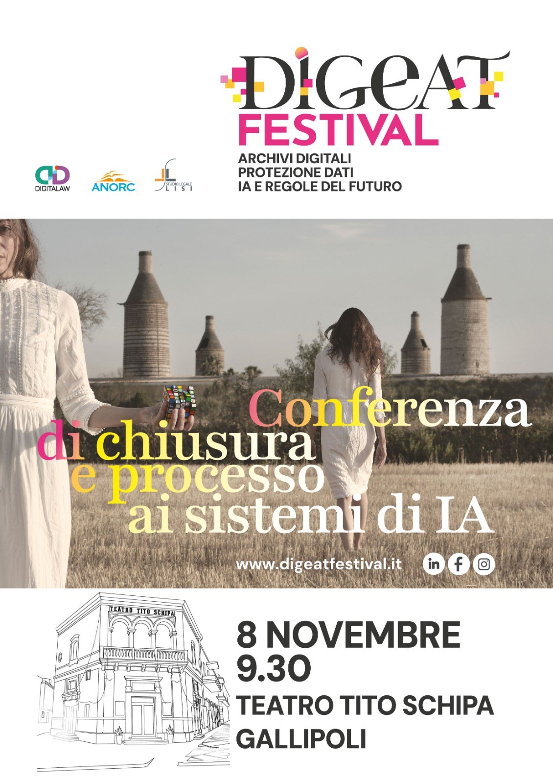 Locandina Conferenza di chiusura e processo ai sistemi di IA